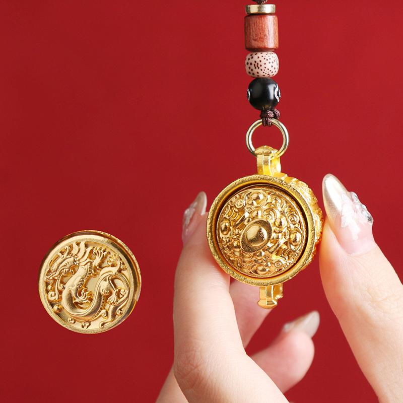 Двенадцать зодиаков имитация латуни сокровищница вращающаяся для мужчин и женщин подвесное украшение автомобильный брелок кулон