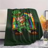 St. Patrick's Day  Print Flannel Blanket, High quality Comfortable for All Seasons, Home Decor, Warmth and Comfort