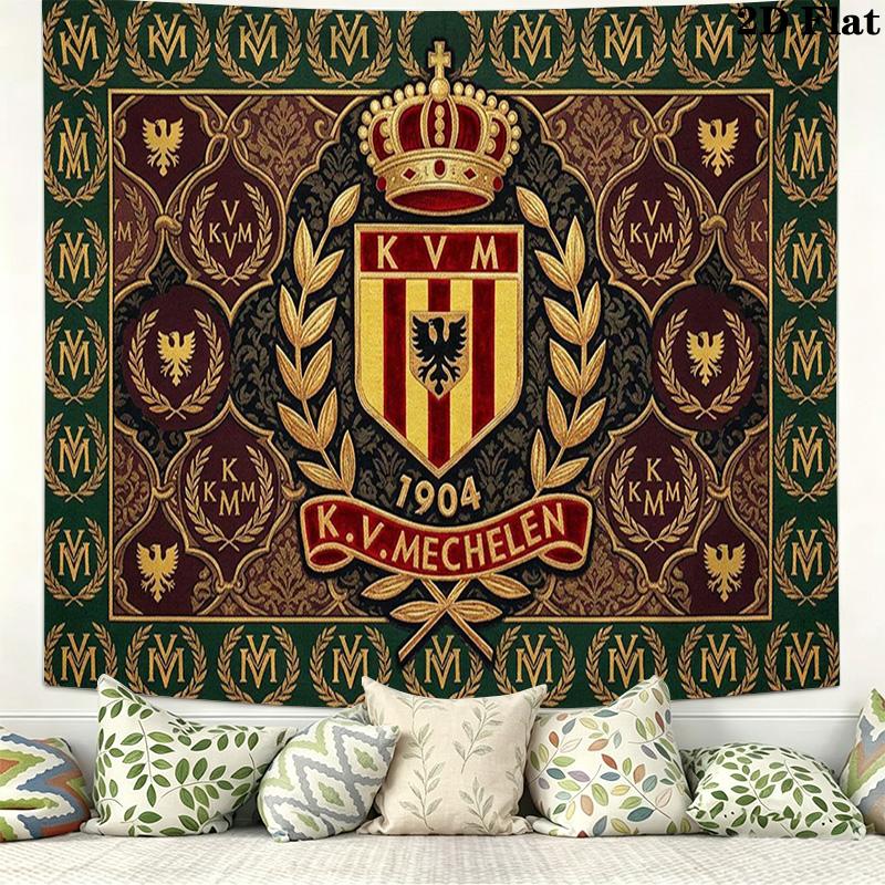 KV Mechelen Wall Tapestry Aesthetic Wall Hanging Printed Fabric Blanket Decorative Tapestries for Bedroom Living Room Home Decor