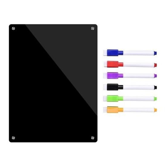 Yousheng Акриловая магнитная доска для заметок Сухостираемая записная книжка для холодильника с сильными магнитами Устойчивый к царапинам календарь для планирования для кухни офиса