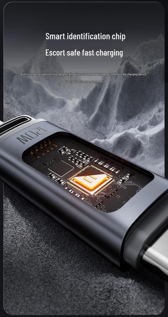 Силиконовый кабель Tookci 120W для быстрой зарядки, корпус из алюминиевого сплава, совместим с Xiaomi 17