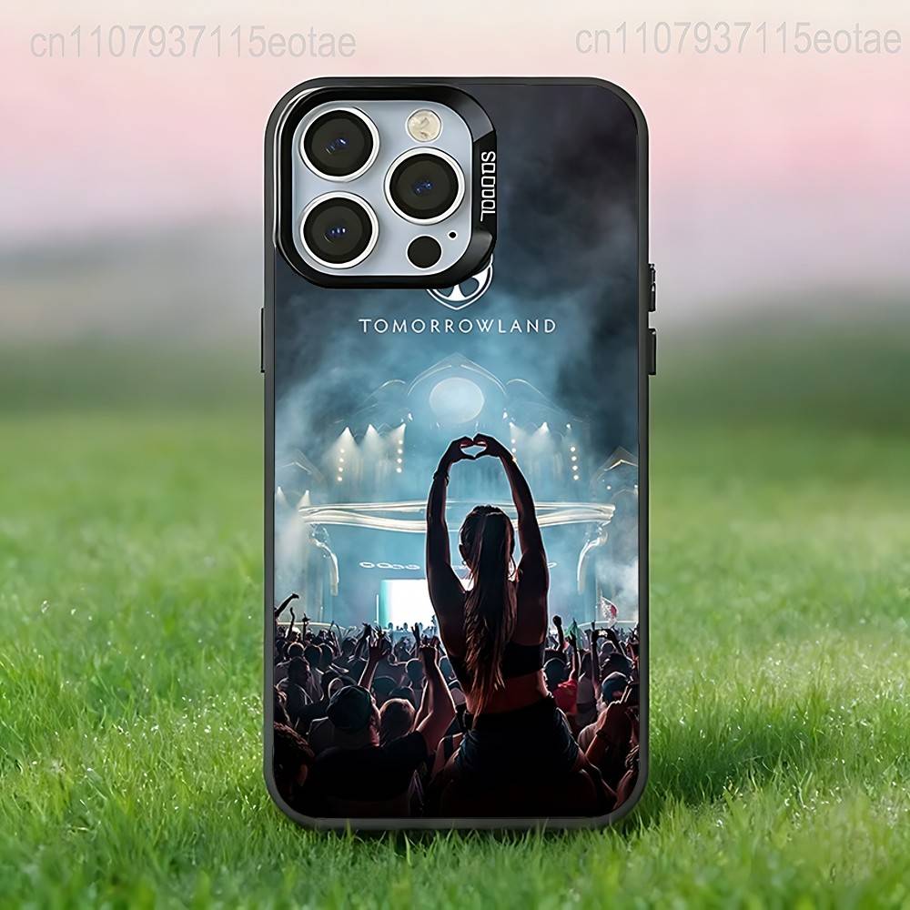 КРУТОЙ Чехол для телефона с изображением музыкального фестиваля Tomorrowland Для iPhone 17,16,15,14,13,12,11,Pro,Max,Plus,E,Air,Mini Черный IMD Чехол