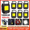 Карманный фонарик XPE 1000 лм COB LED Аварийный фонарь 800 мАч Type-C USB Перезаряжаемый IPX4 Водонепроницаемый для Кемпинга на Открытом воздухе, Пеших прогулок