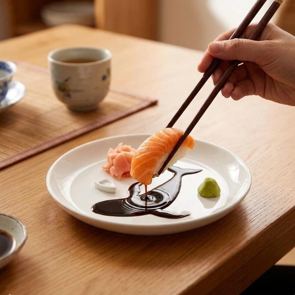 Round Oil and Vinegar Dipping Bowl Food Grade Kitchen Condiment Plate Bread Dipping Bowl  BBQ Party