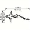 1pc, Minimalist Metal Wall Decoration Crafts, Iron Art Minimalist Line Shark Silhouette Wall Hanging for Bedroom Wall Decoration