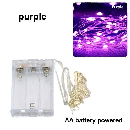 5M Copper Wire LED Tinsel Garland Battery Powered Fairy LED String Lights for Holiday Christmas Wedding Party Decor