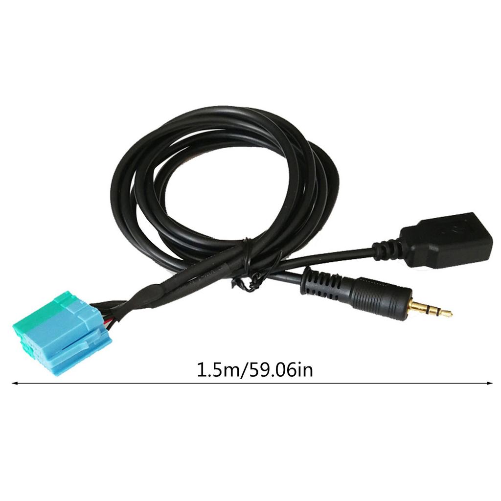 AUX In Audio Input Cable Female 3.5mm USB Jacks Adapter for Cars