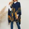 Women's Fashion High Feeling Shawl Scarf Faux Cashmere Knit  Jacket