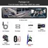 Dash Cam Mirror 12 Inch Touch Screen QHD 2K 3-Lens Video Recorder Rearview Mirror 3 Channel WiFi Car DVR Mirror DVR Black Box