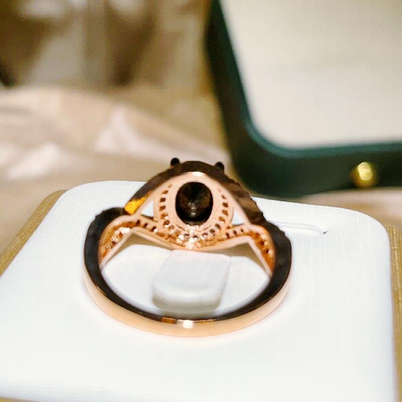 Ювелирные изделия на руку с настоящим циркониевым бриллиантом и позолоченным черным бриллиантовым кольцом