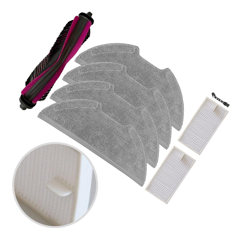 For Eureka E20 For Evo Plus- Robot Vacuum Parts Kit Main Brush Side Filter Mop Cloths Replacement Accessories Set Home Appliance