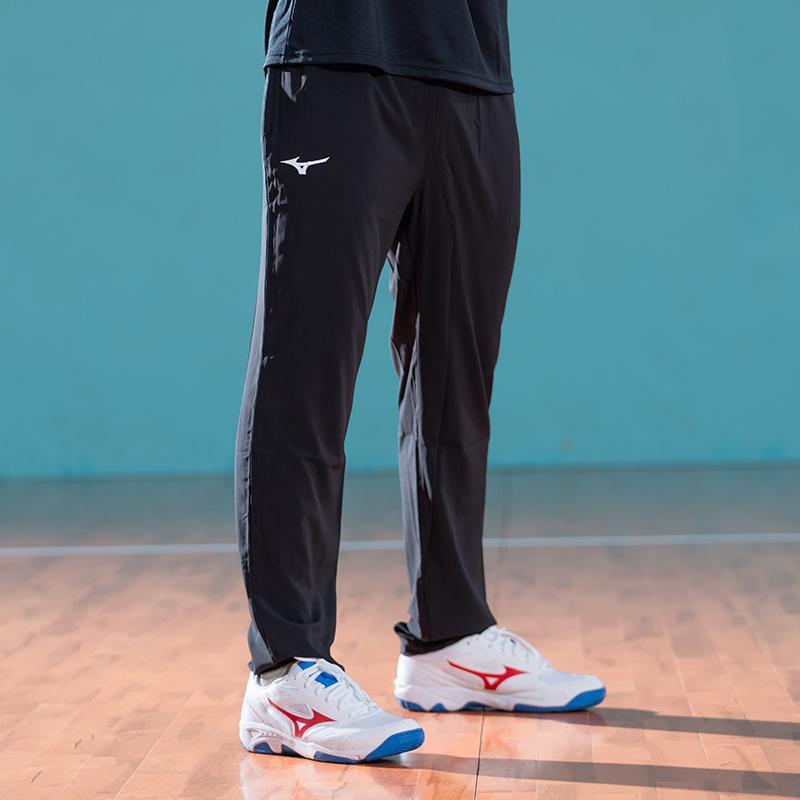 Mizuno Быстросохнущие дышащие эластичные удобные тканые спортивные повседневные брюки унисекс черные C2CF46Z109