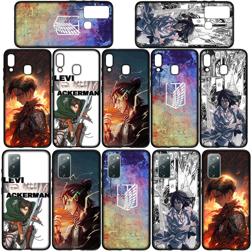 Для iPhone 16 15 Xiaomi Redmi Note 14 13 12 11 Pro Max X 8 16e Samsung Galaxy S25 S24 S23 Moto OPPO Huawei Levi Eren Jaeger Атака титанов чехол для телефона