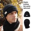 Men Winter Hat Knitted Pure Color Elasticity Keep Warm Thick Ear-protecting Cap Father Grandfather Headwear Outdoor Cap