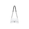 Balenciaga Downtown Distressed Silver Hardware Paper Feel Leather Shoulder Bag Small Women shoulder bag White 6890581I7BY9060