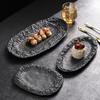 Creative Irregular Texture Ceramic Plate Restaurant Sushi Plate Dessert Plate Snack Plates Fish Plates Specialty Tableware