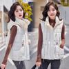 New Autumn and Winter Women's Fashionable Down Cotton Vest Vest Vest Loose and Versatile Outer Wear Cotton Vest