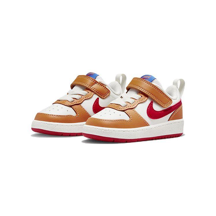 Nike Детские кроссовки Court Borough Low 2 TD Sail Hot Curry кремовые Game-Royal University-Red BQ5453-119