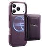 CASENEO Для iPhone 17 Pro Max Съемный Магнитный Чехол для Телефона с Держателем для Карт Подставкой TPU PU Кожа PC Чехол для Телефона Совместимый с MagSafe