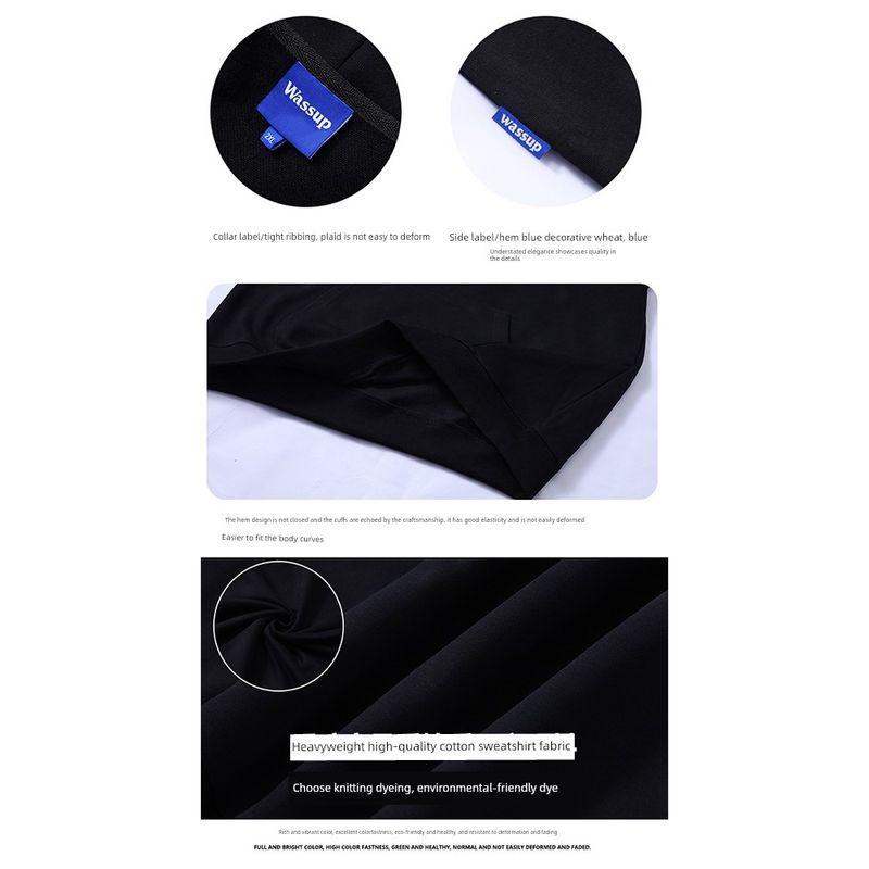 American-Style Heavyweight Letter Sweatshirt for Men, Hooded, Autumn and Winter, Fleece-Lined, Loose Fit, National Trend Brand Print, Couple's Top