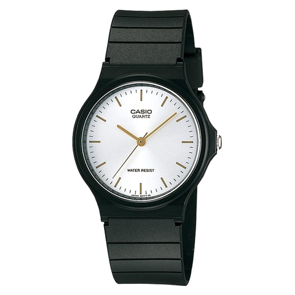 Casio Аналоговые часы MQ-24-7E2L с уретановым ремешком, унисекс, серебристые, импортные