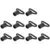 10 Pcs Elastic Rope Buckle 2.5mm Plastic Ring Lightweight Durable Hook for Kayak Canoe Boat