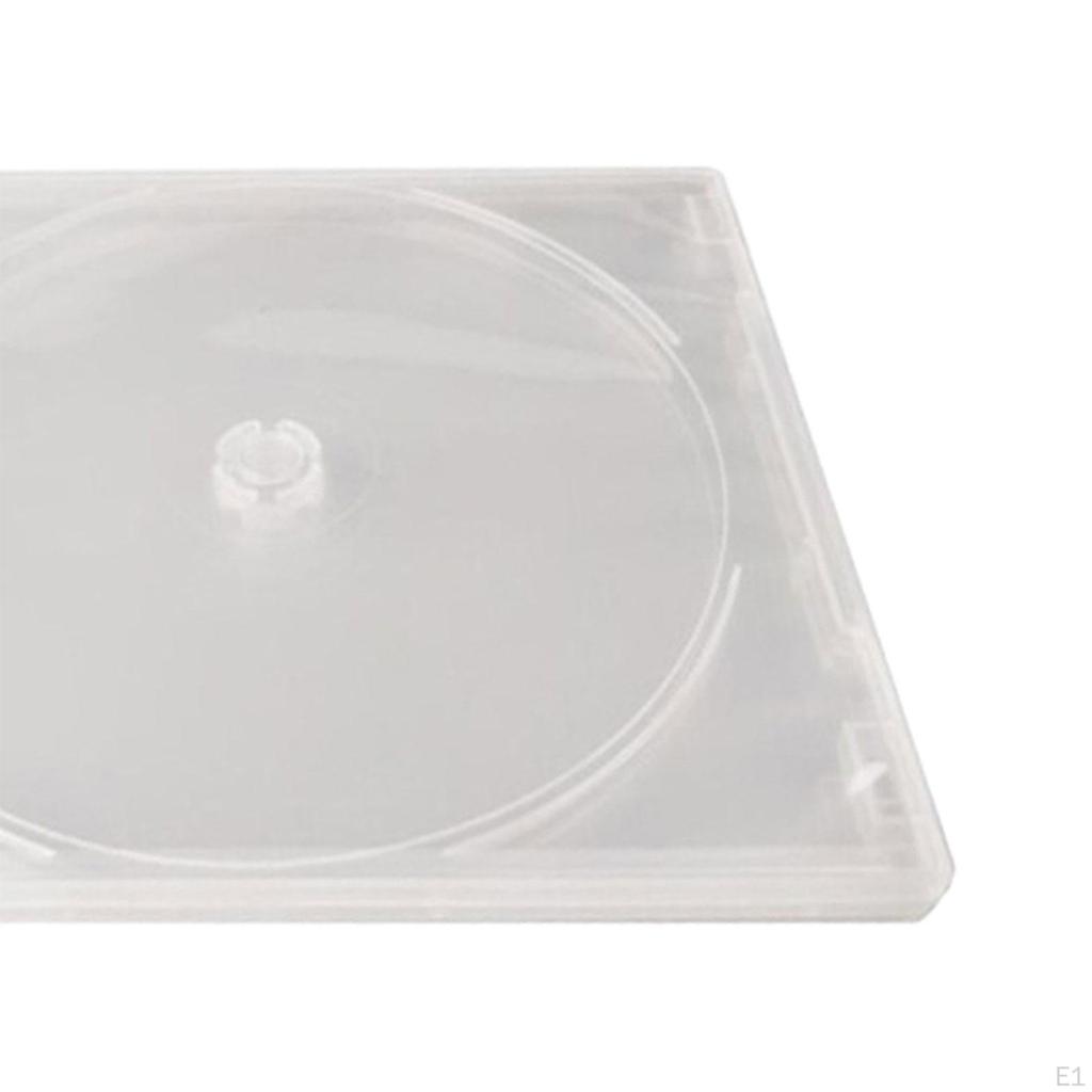 10Pcs Clear CD Cases Standard Dustproof Disk Protection DVD Disc Case with Outer Artwork Insert