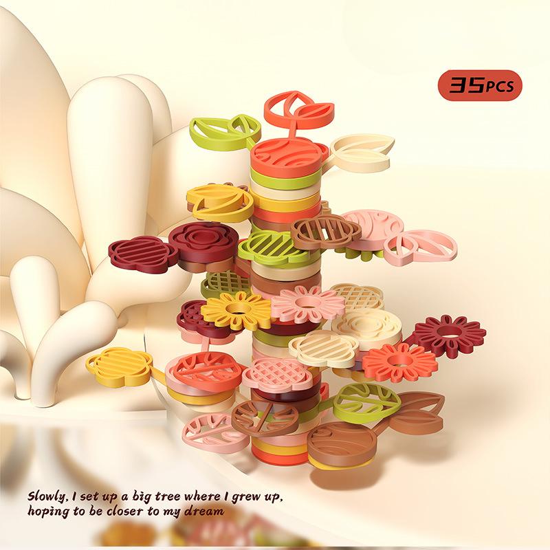 Children's Building Block Flower Bed Assembly Toys, Girls' Educational and Versatile Garden Building Block Flower Arrangement Toys Storage Box