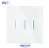 Умный настенный переключатель WiFi для ЕС с голосовым управлением Alexa и Google, сенсорное и двойное управление