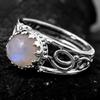Серебряные украшения с подвесками, драгоценные камни, кольцо с лунным камнем, 925 пробы стерлингового серебра ручной работы, серебряное кольцо