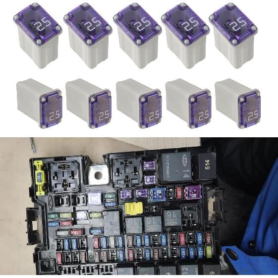10PCS 15 Amp Micro Cartridge Fuses, Auto Fuse, Automotive Low Profile Mini Box Shaped Fuse, Universal Cars Cartridge Fuses Automotive Kit Car
