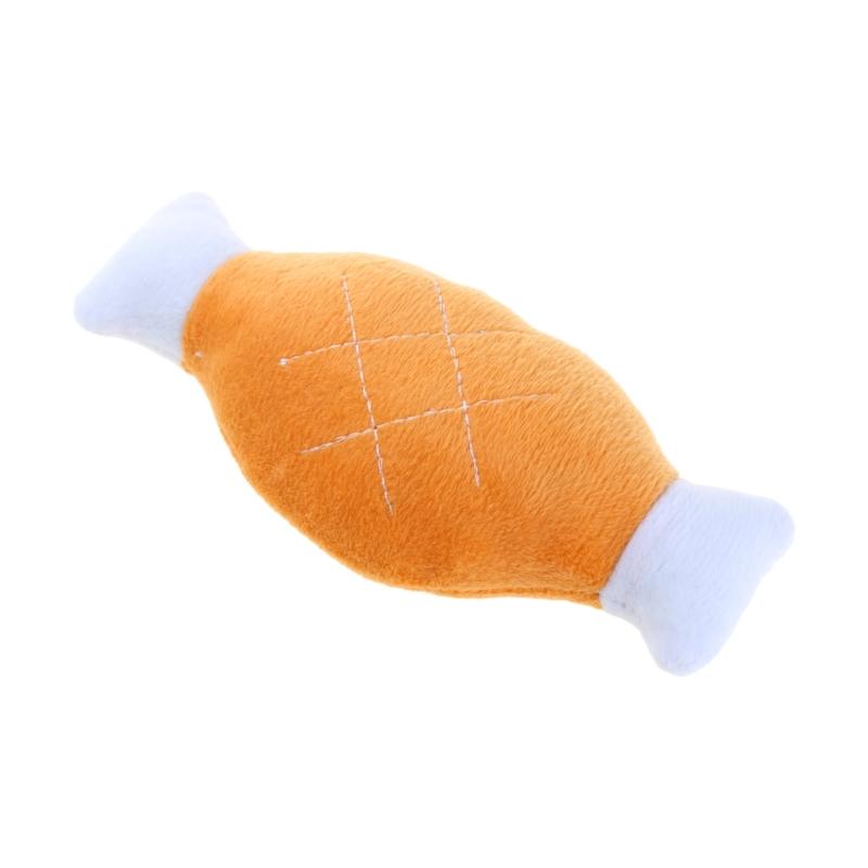 Игрушка для жевания для собак Игрушка-куриная ножка из плюша для собак Мягкая игрушка для щенков при прорезывании зубов Костяная игрушка для агрессивных грызунов Интерактивный подарок для щенка