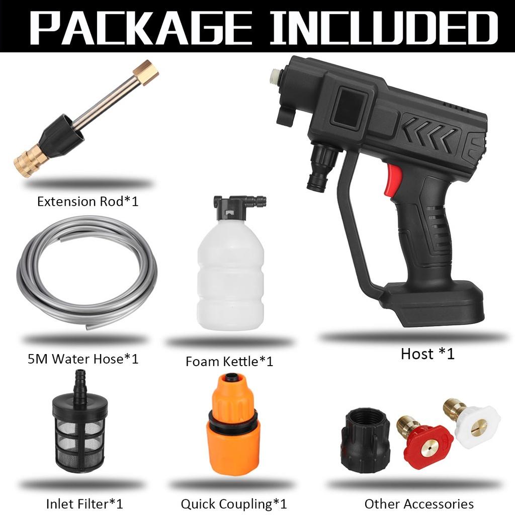 НОВЫЙ 1500 Вт 88 В Беспроводная автомойка высокого давления Перезаряжаемый пистолет для мойки автомобилей Электрический водяной пистолет Пенная машина для Makita 18 В Батарея