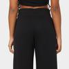 Nike Женские флисовые спортивные штаны Phoenix с высокой талией и широкими штанинами, черные/парусные, женская уличная одежда DQ5615-010