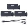 3pcs 3.7V 1800mah Lithium Battery For S6 G6 Folding RC Aircraft RC Drone Battery Charging Cable Set