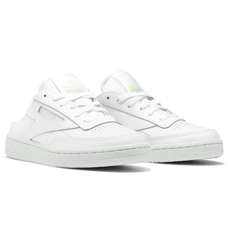 Reebok Club C 85 Mule White Aqua Dust Женские кроссовки Footwear-White Energy-Glow GX2500