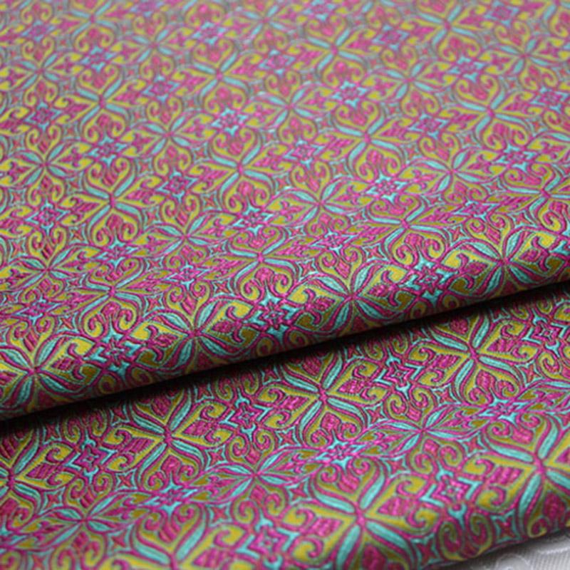 75*50 см Парча Жаккард Китайский Стиль Винтажная Ткань Атлас Ципао Куртка Монгольский Халат Сценическая Одежда Ткань для Сумки Шитье Сделай Сам