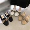Women Autumn Winter Bowknot Anti-skid Thicken Warm Walking Loafers Shoes