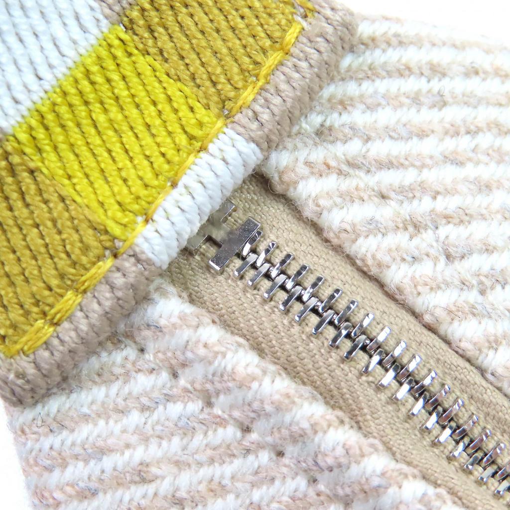 Pristine HERMES Pouch BRIDE A BLACK PM OC Serie Button Handbag wool Used