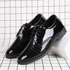 Men's Patent Leather Business Casual Formal Wear Korean Version Of The British Pointed Men's Leather Shoes