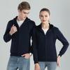 ROMON Unisex Fleece-Lined Zipper Hooded Sweatshirt