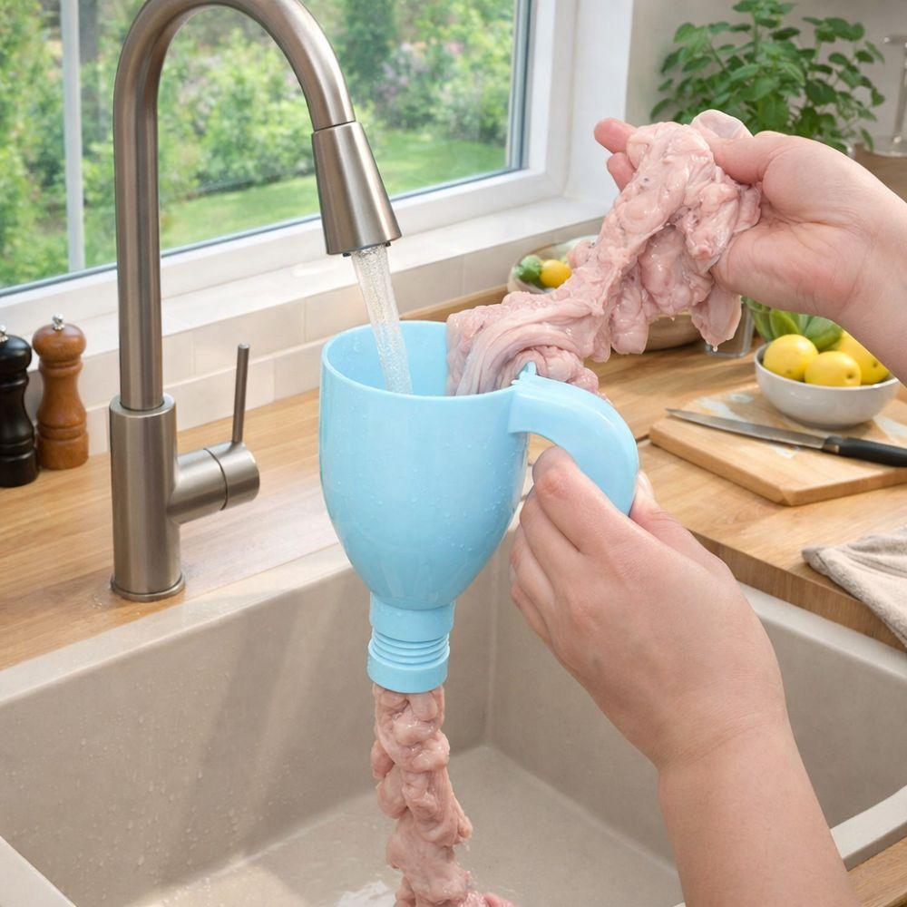 Food-Grade Pork Intestine Cleaner Machine Handmade Pig Intestine Funnel  Food Processing