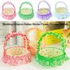 Beautiful Hand Made Flower Storage Basket Wicker Flower Basket  For Plant Home Wedding