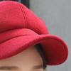 Ladies Beret Short Brim Plush Retro Dome Solid Color Headpiece Lightweight English Style Octagonal Cap Peaked Cap for Shopping Travel Dating