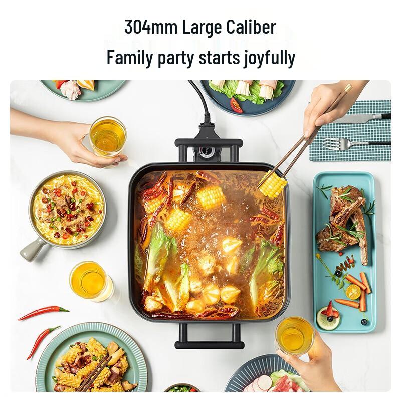Midea 6L Multi-function Electric Hot Pot & Stir-Fry Cooker CN plug (adapter included)