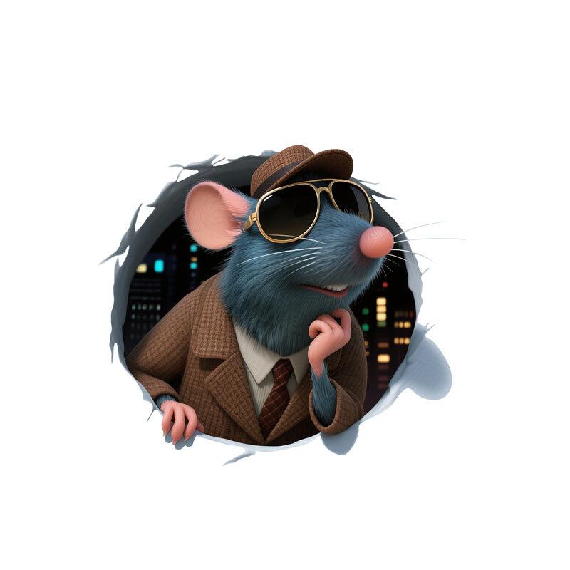 Самоклеящиеся классные мультяшные наклейки на плинтус в виде мышиной норки для гостиной, спальни, лестницы, креативный декор стен