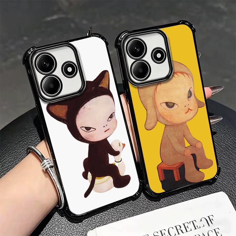 Y-Yoshitomo Nara Мягкий чехол для телефона для Xiaomi Redmi Note 14 15 Pro Plus 13 12 11S 11T 5G 10 9S 9 Покрытие Защита от падения Fundas