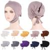 Short Muslim Stretch Arab Turban Inner Hijab Caps Headwrap Islamic Cap Female Headscarf
