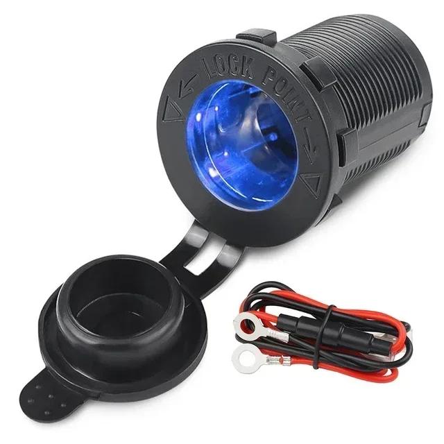 Автомобильное гнездо прикуривателя 12 В 24 В Водонепроницаемая вилка Адаптер розетки питания для морской лодки мотоцикла грузовика дома на колесах квадроцикла с проводом