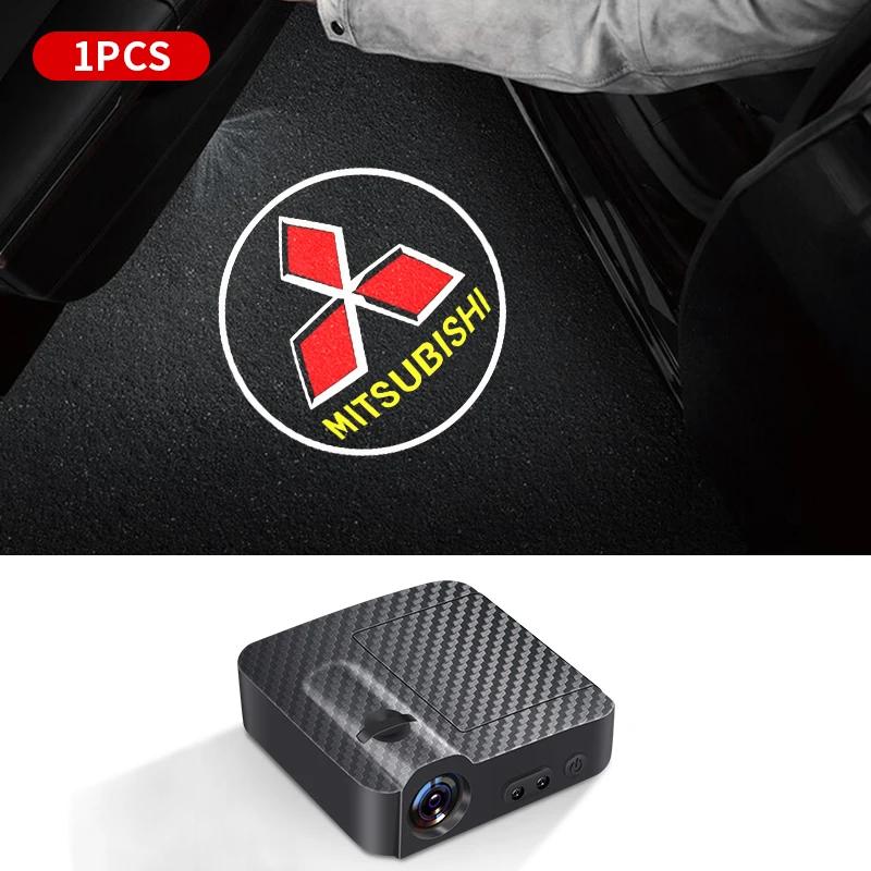 Светодиодная лампа-приветствие на дверь автомобиля, беспроводная лазерная лампа с тенью-призраком для Mitsubishi Asx Lancer Pajero Outlander Eclipse Galant